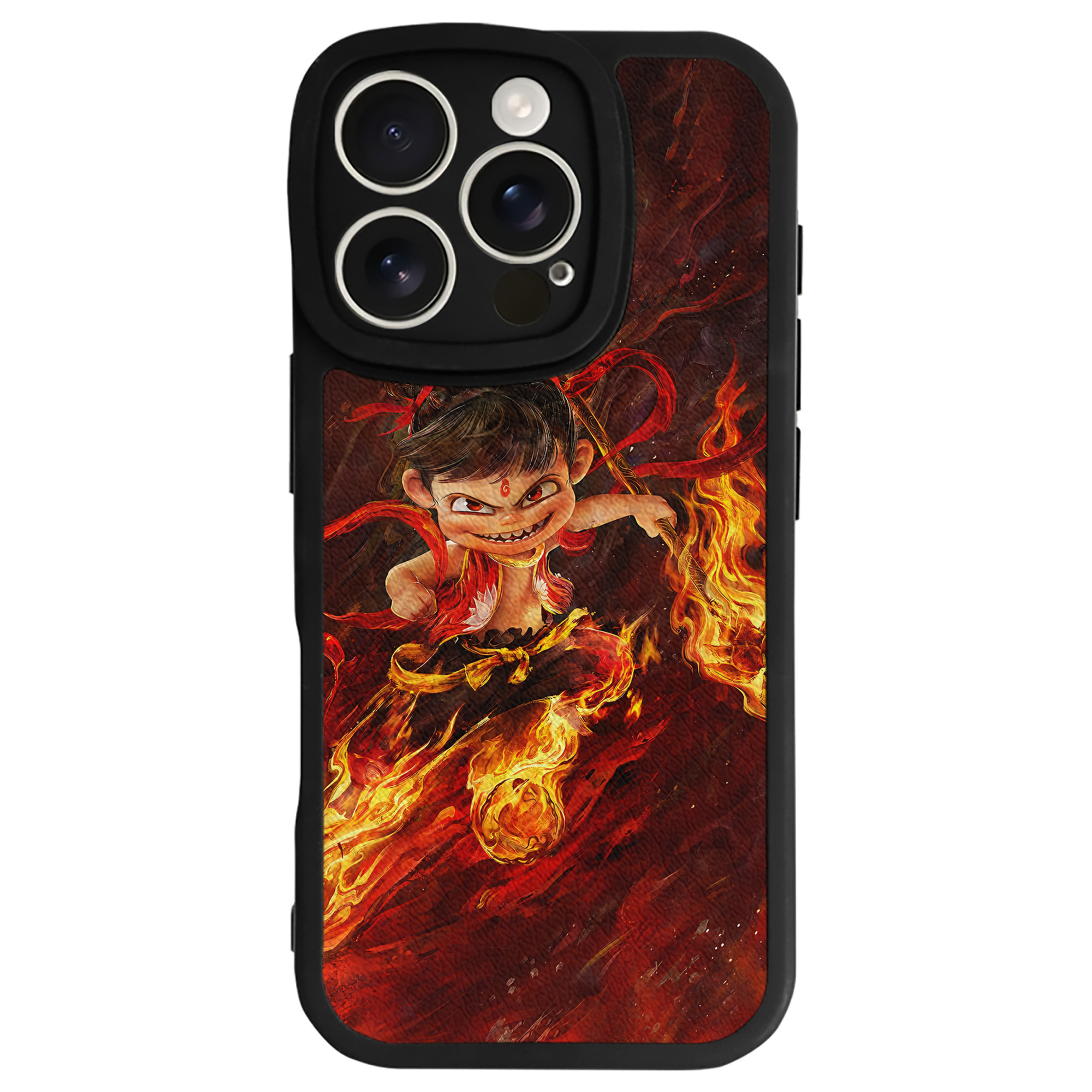 （画像用） Ne Zha 2 ナタ 魔童の大暴れ 【iPhone 16シリーズ対応】シリコンスマホケース（レザー調） 材質：シリコン